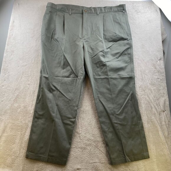 NWT Farah Men Dress Pants Size 46x30 Khaki Stain Free Performance Straight Green - Picture 16 of 16